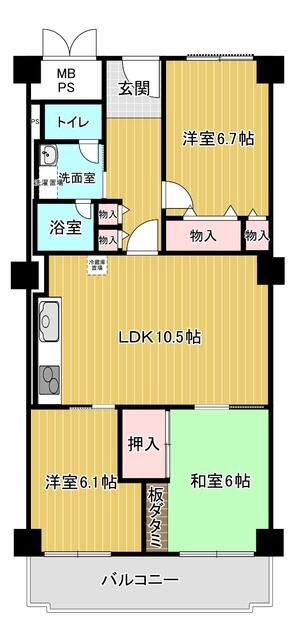 3LDK Apartment for Sale in Osaka Nishi Ward near Awa Station - Thumbnail 3