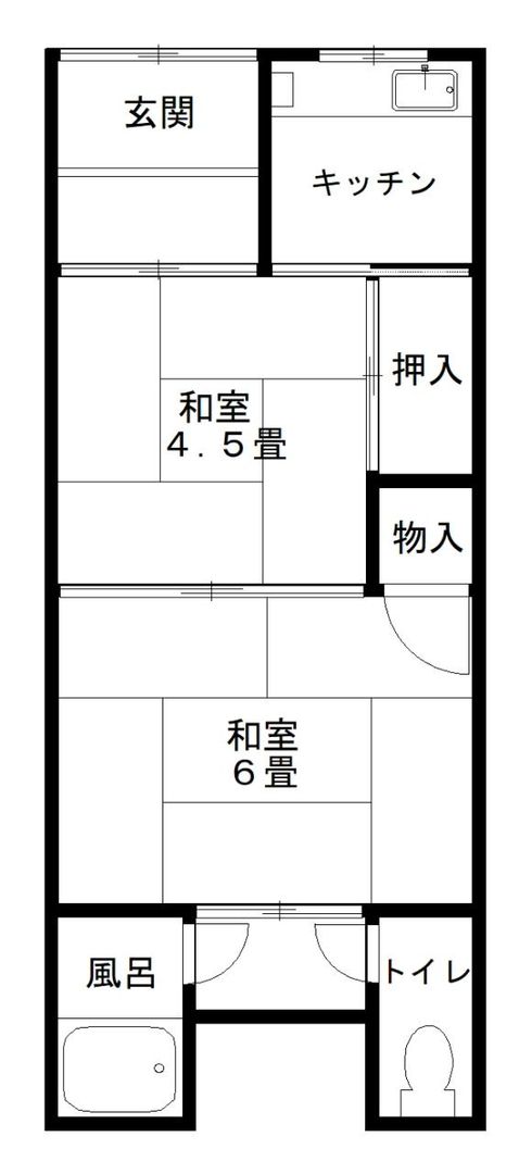 2K Apartment for Rent in Settsu, Osaka - 37,000 Yen, No Deposit - Thumbnail 2