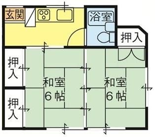 2K Apartment for Rent in Takamatsu, Kagawa - 20,000 Yen - Thumbnail 2