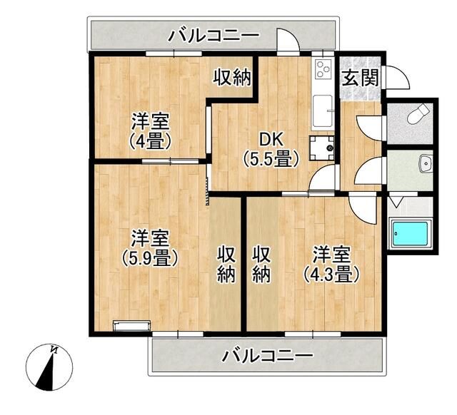 Renovated 3DK Apartment for Rent in Zentsuji, Kagawa - Thumbnail 2