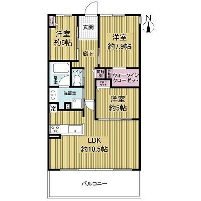 3LDK Apartment for Sale in Nishinomiya, Hyogo - 81.20 sqm - Thumbnail 3