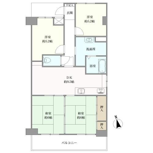 Sunrise Shinonome 4DK Apartment in Hiroshima - Thumbnail 2