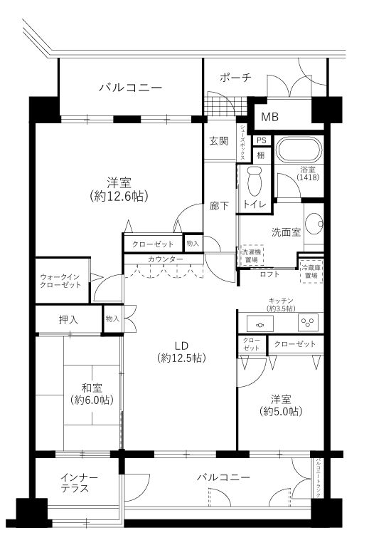 Royal Chateau Morinosato 3LDK Apartment for Sale in Kanazawa - Thumbnail 2