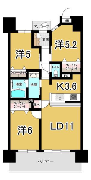 Royal Garden Tokushima Central Park East Riverside 3LDK Apartment - Thumbnail 2