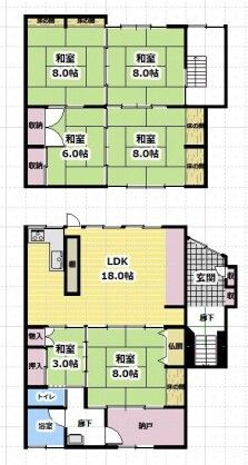 1958 6SLDK House for Sale in Takaoka, Toyama - 500,000 Yen - Thumbnail 2