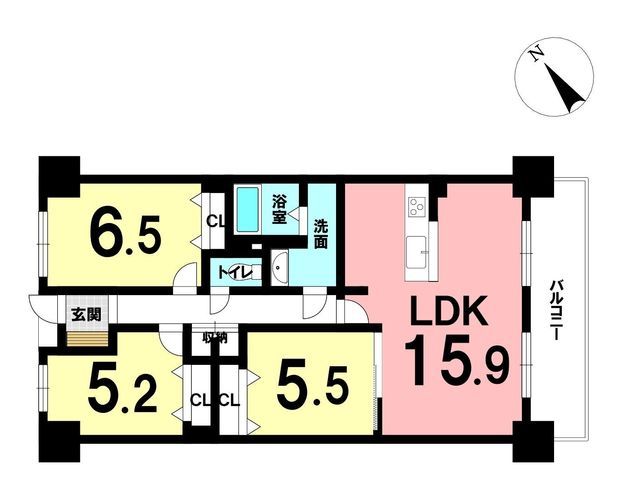 3LDK Apartment for Sale in Yonago, Tottori - Surpass Nishikimachi Third - Thumbnail 3