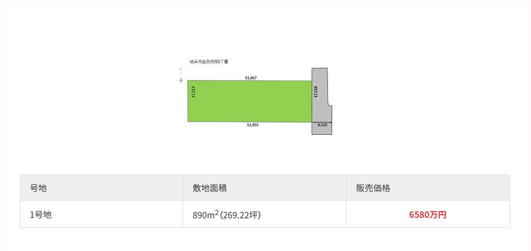 890 sqm Land for Sale in Gifu City, Near Nishigifu Station - Thumbnail 3