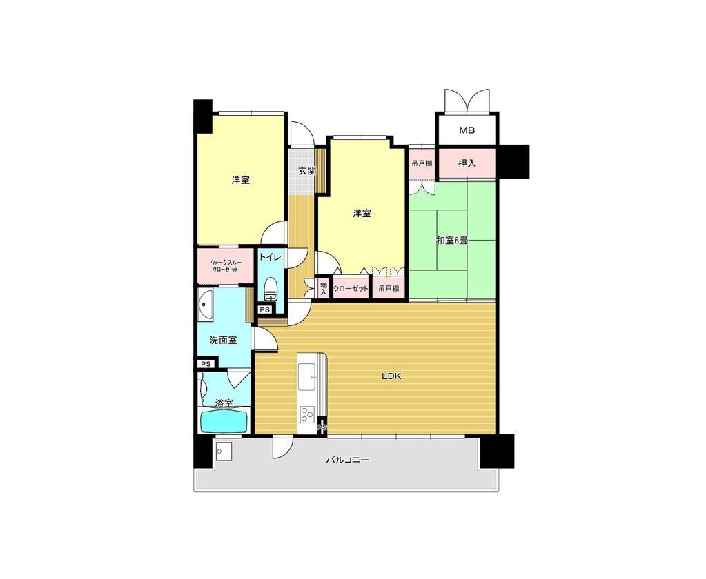 3SLDK Apartment for Sale in Quest Court Midorimachi, Hofu - Thumbnail 4