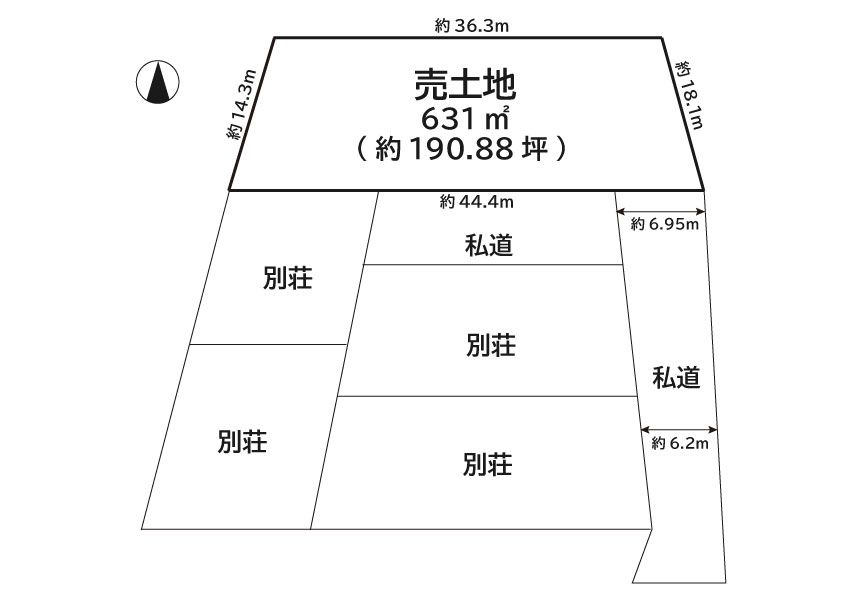 Vacant Land for Sale in Yamanakako Village, Yamanashi | 631 sqm - Thumbnail 2