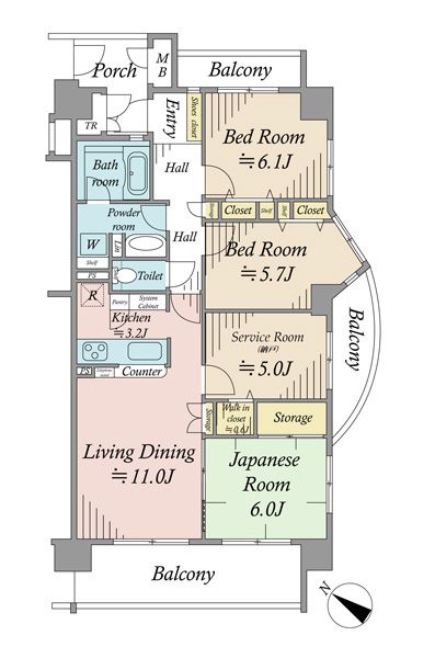 Heart Square Wako Miharashi no Oka 3SLDK Apartment for Sale - Thumbnail 2
