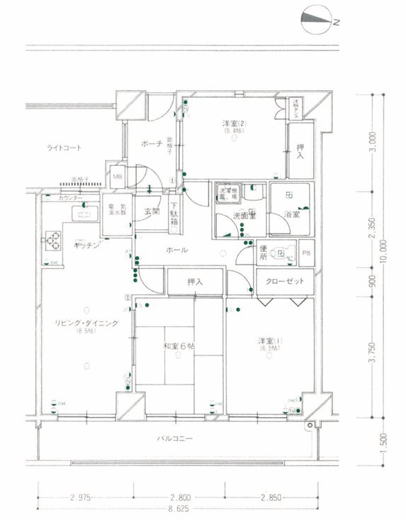 3LDK Apartment for Sale in Yanai, Yamaguchi - CO-OP Yanai Green Mansion - Thumbnail 2