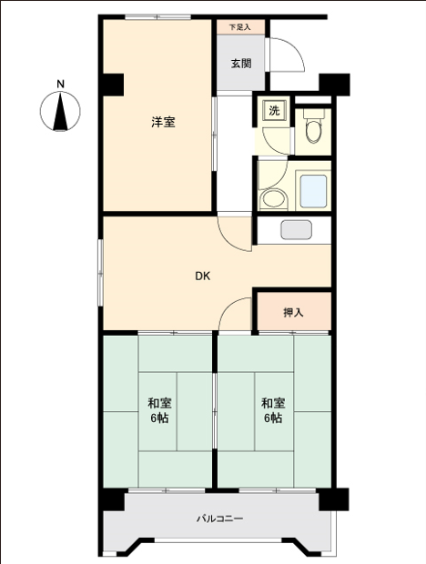 3DK Apartment in Oita City - 54.35㎡ - Thumbnail 2