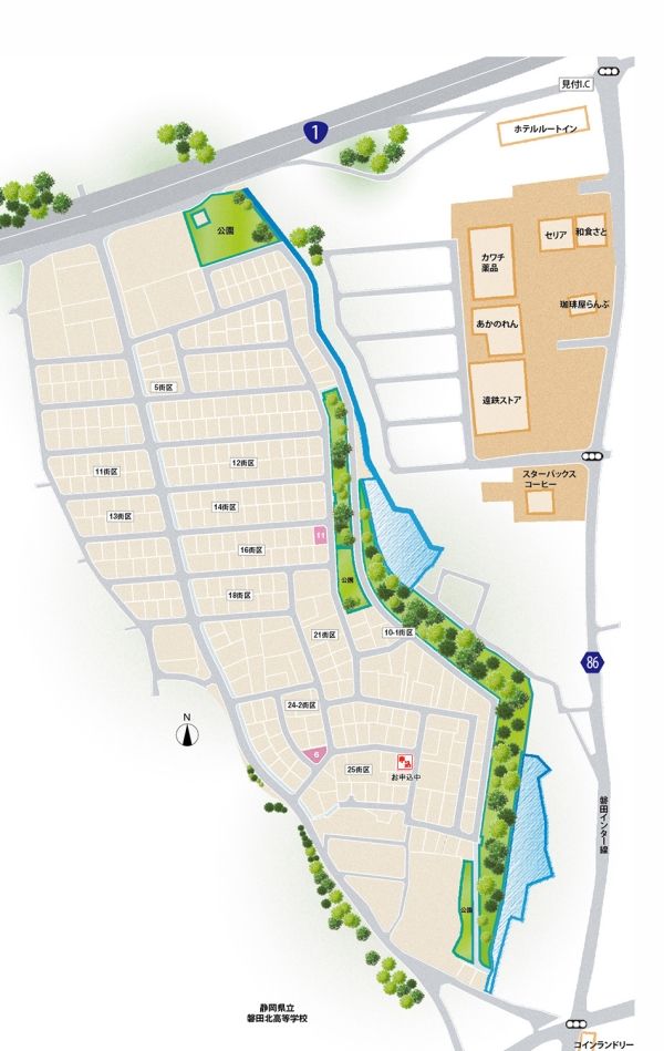 Land for Sale in Iwata, Shizuoka - Brick Town Mikuri Midori - Thumbnail 3