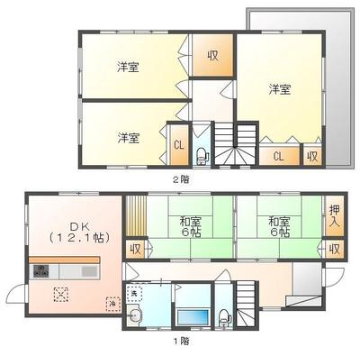 5DK House for Sale in Hayashima, Okayama | 118.72 sqm — Image 3, Hayashima, Okayama