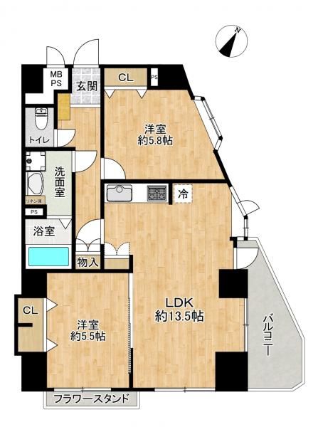 Renovated 2LDK Corner Apartment in Central Hamamatsu - Thumbnail 2