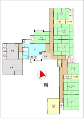 Large 10DK House with Garage in Awara City, Fukui - 2 Million Yen - Thumbnail 2