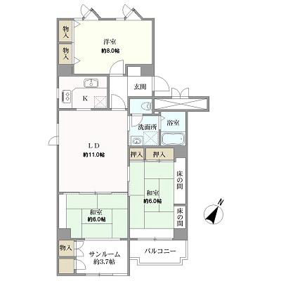 3LDK Apartment Near Keisei Nishifuna Station, Funabashi - Thumbnail 2