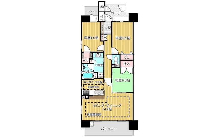 Gran Court Gifu Soda Eicho 2F 3LDK Apartment for Sale - Thumbnail 2