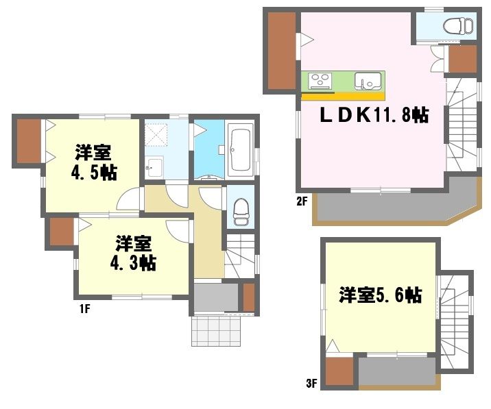 3LDK Detached House for Sale in Nerima, Tokyo - 67.83 sqm - Thumbnail 2