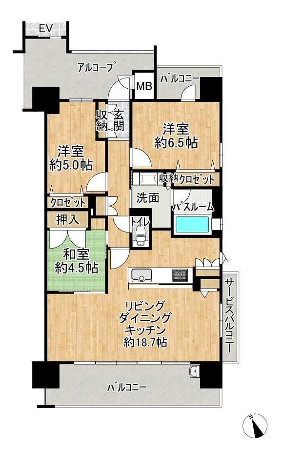 Presance Loge Yokkaichi Nishinura 3LDK Apartment for Sale - Thumbnail 4