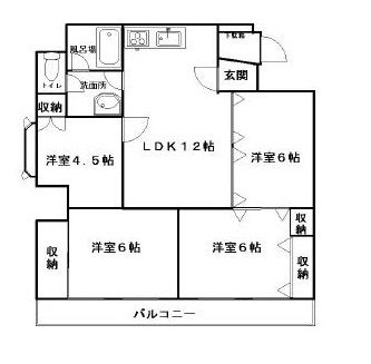 GSハイム筑紫2階 4LDKマンション 熊本市中央区 - Thumbnail 3