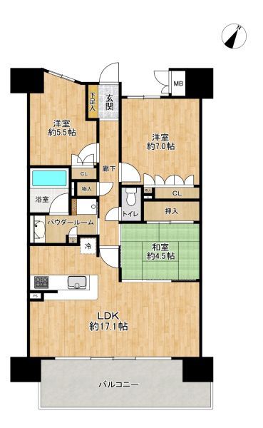 3LDK Apartment in Atre Higashikariya Greeting Court, Chiryu - Thumbnail 3