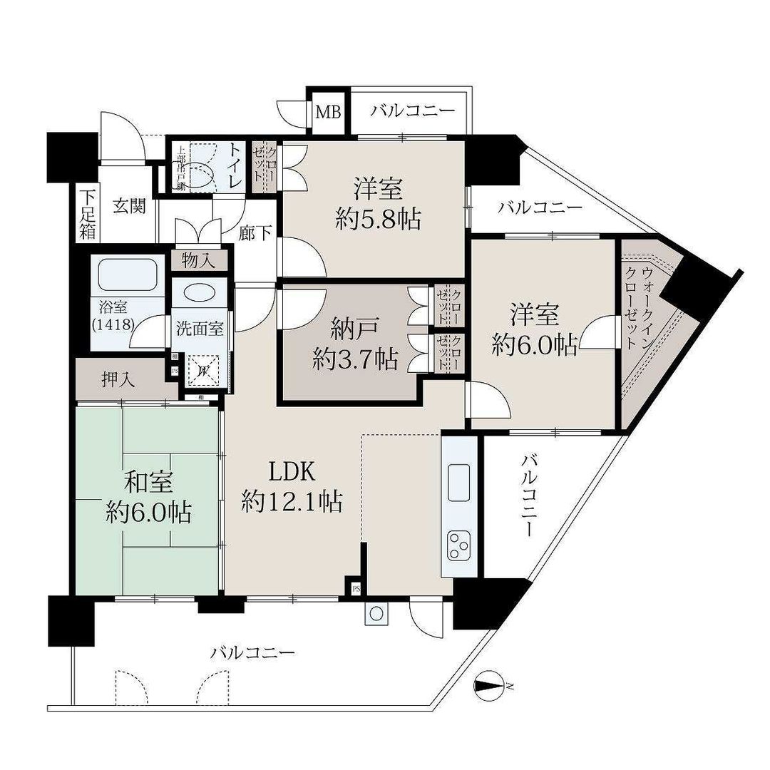 3LDK Apartment for Sale in Yamatokoriyama, Nara - Thumbnail 4