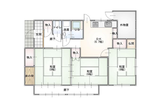 3SDK House on Corner Lot in Kumamoto Kita Ward - Thumbnail 3