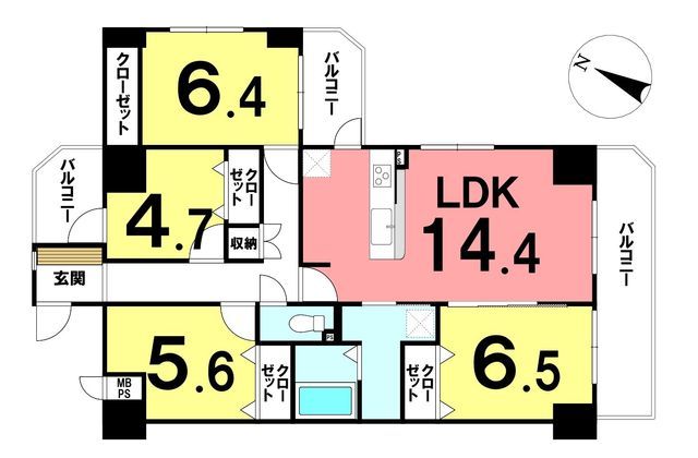Spacious 4LDK Apartment in Kochi City Near Sannbashi-dori Station - Thumbnail 4