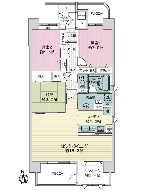 Polestar Fukuromachi 3LDK Apartment for Sale in Kanazawa - Thumbnail 3