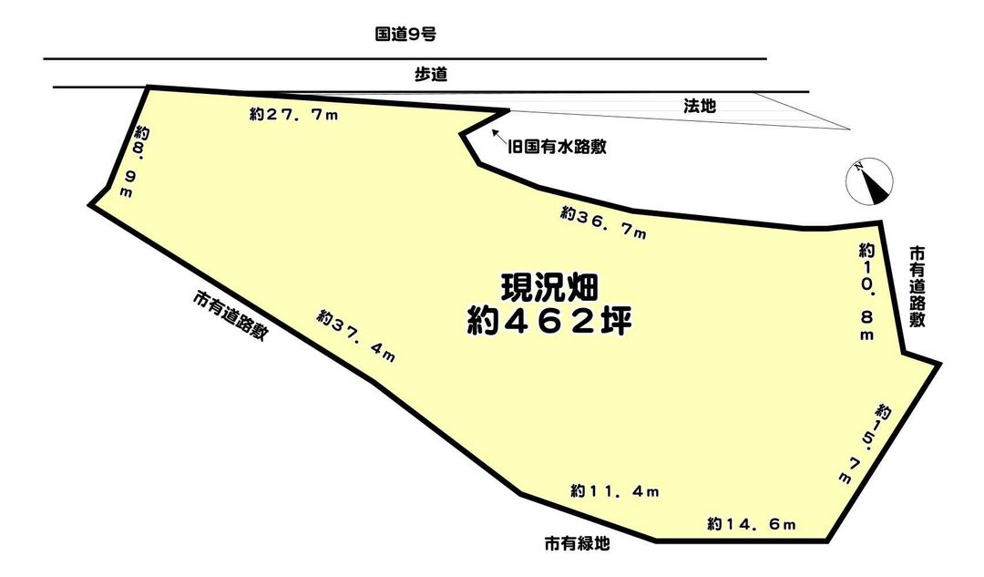 462 Tsubo Development Land on Route 9 in Kyoto Nishikyo - Thumbnail 2