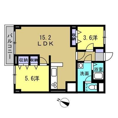Renovated 2LDK Apartment in Rakurakuen, Hiroshima - 54.9m² — Image 4, Saeki, Hiroshima