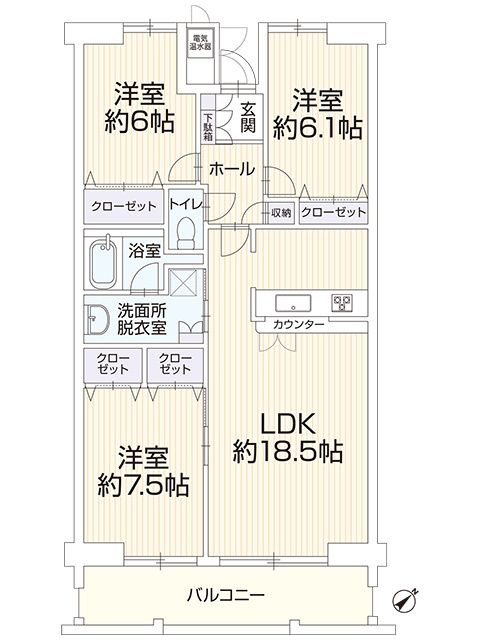 3LDK Apartment in Toyohashi with Recent Renovations and Balcony - Thumbnail 2