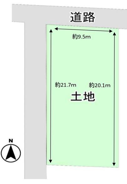 Land for Sale in Fushimi-ku, Kyoto - 55.91 Tsubo Corner Lot - Thumbnail 3