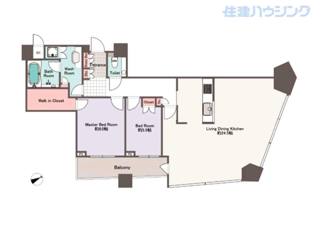 Park Court Akasaka The Tower 21F 2LDK Apartment for Sale - Thumbnail 4