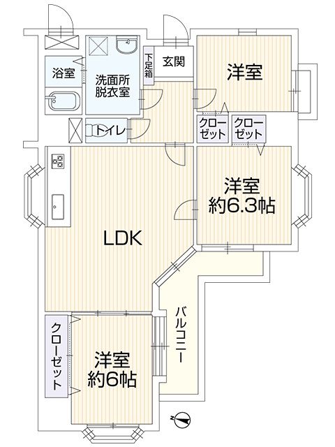 Renovated 3LDK Apartment in Urban Palace Kokura II, Kitakyushu - Thumbnail 2