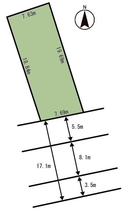 Land for Sale in Kami City Kochi - 147m2 South-Facing Plot - Thumbnail 3
