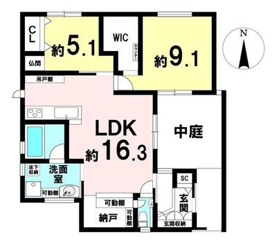 2SLDK House in Ama City with Solar Panels and Courtyard — Image 2, Ama, Aichi