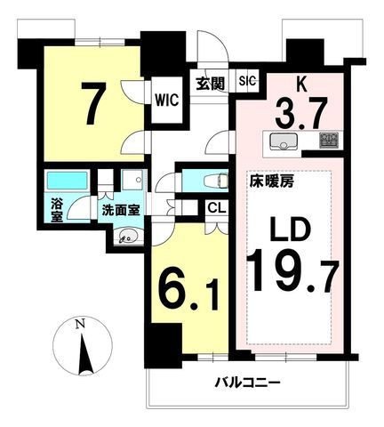 Lions Mansion Gifu Prest Tower 35 Meitetsu Gifu Station 2LDK - Thumbnail 2