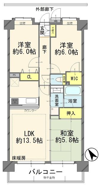 Suncreidle Takasaki Garden Court 7F 3LDK Condo for Sale - Thumbnail 3