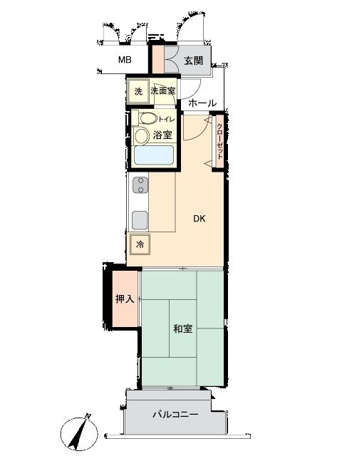 Asahi Plaza Nagane Park 1DK Apartment for Sale in Hachinohe - Thumbnail 4