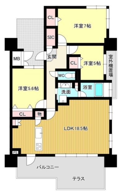 3LDK Apartment for Sale in Shimonoseki, Yamaguchi - Image 1