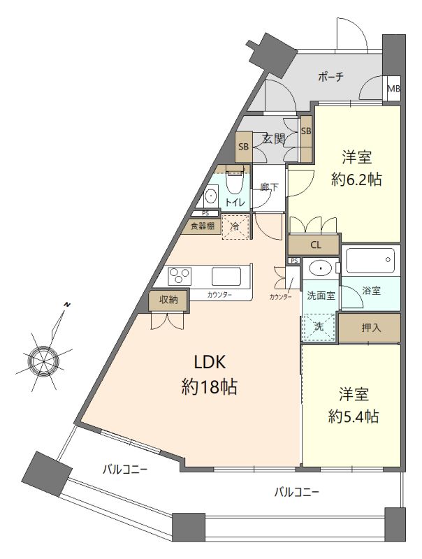 Spacious 2LDK Apartment in Sagamihara with South-Facing Balcony - Thumbnail 4