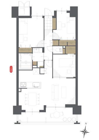 Sun Park Hyogo Kita 505 3LDK Apartment for Sale in Saga - Thumbnail 2