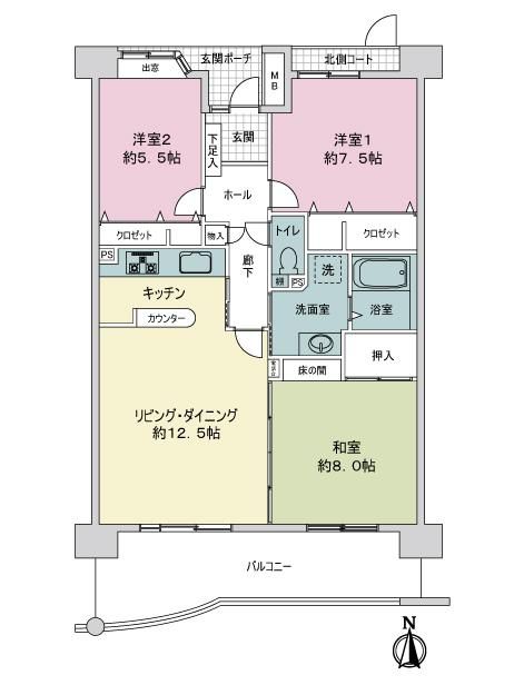 3LDK Apartment in West Fukuoka Marina Town East Court - Thumbnail 3