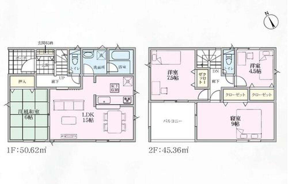New 4LDK Houses for Sale in Honjo, Saitama - ZEH Standard - Thumbnail 2