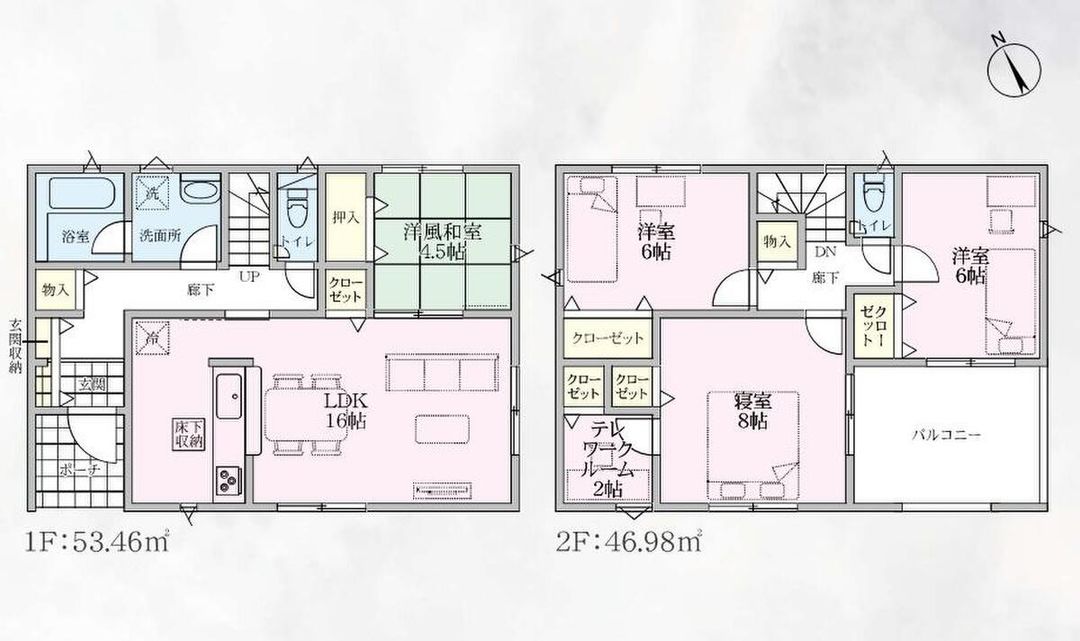 New 4LDK Houses for Sale in Honjo, Saitama - ZEH Standard - Thumbnail 3