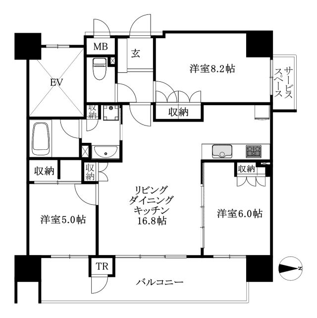 GEO Matsuyama Katsuyama-dori 3LDK Apartment for Sale - Thumbnail 2