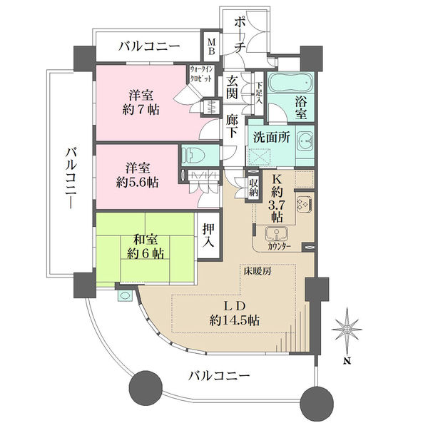 Gran Cour Kawaramachi Nijo 3LDK Apartment in Central Kyoto - Thumbnail 3