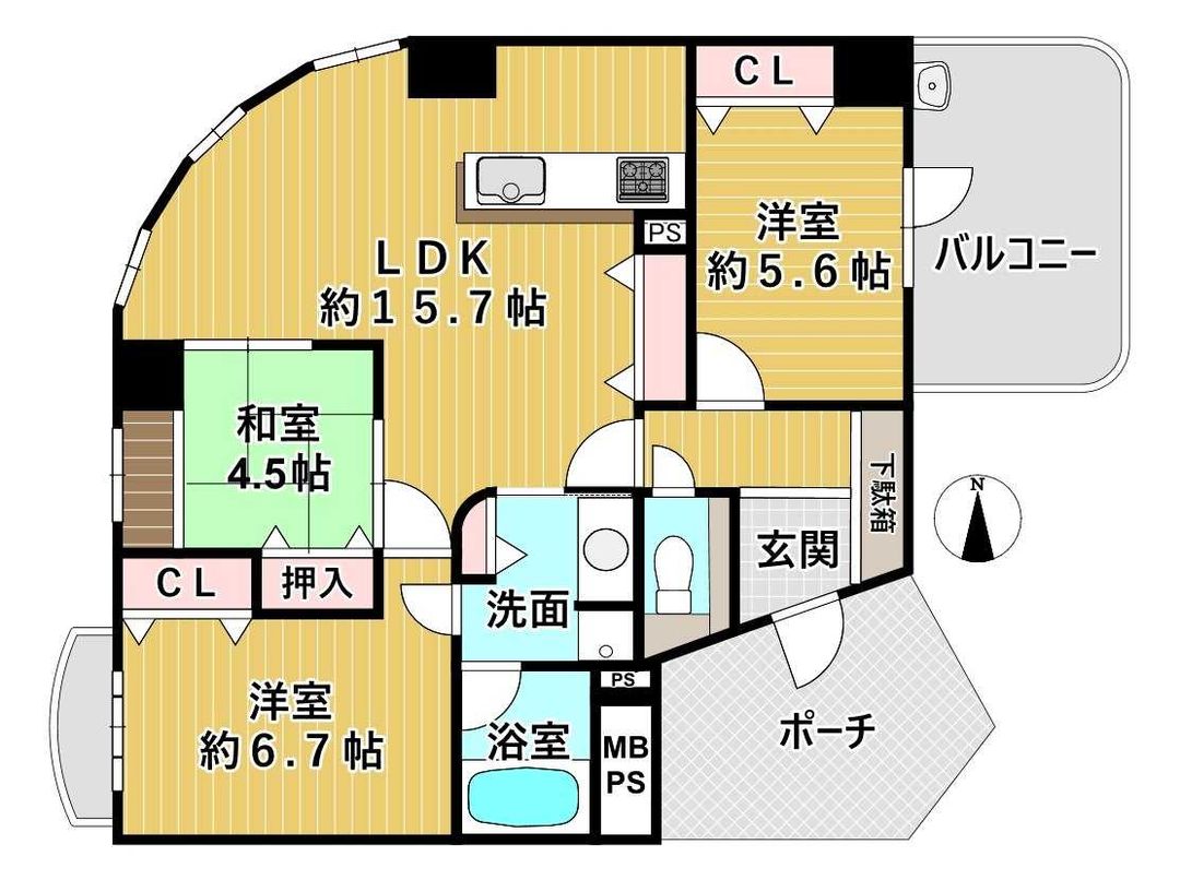 3LDK Apartment for Sale Near Kintetsu Koriyama Station in Nara - Thumbnail 2